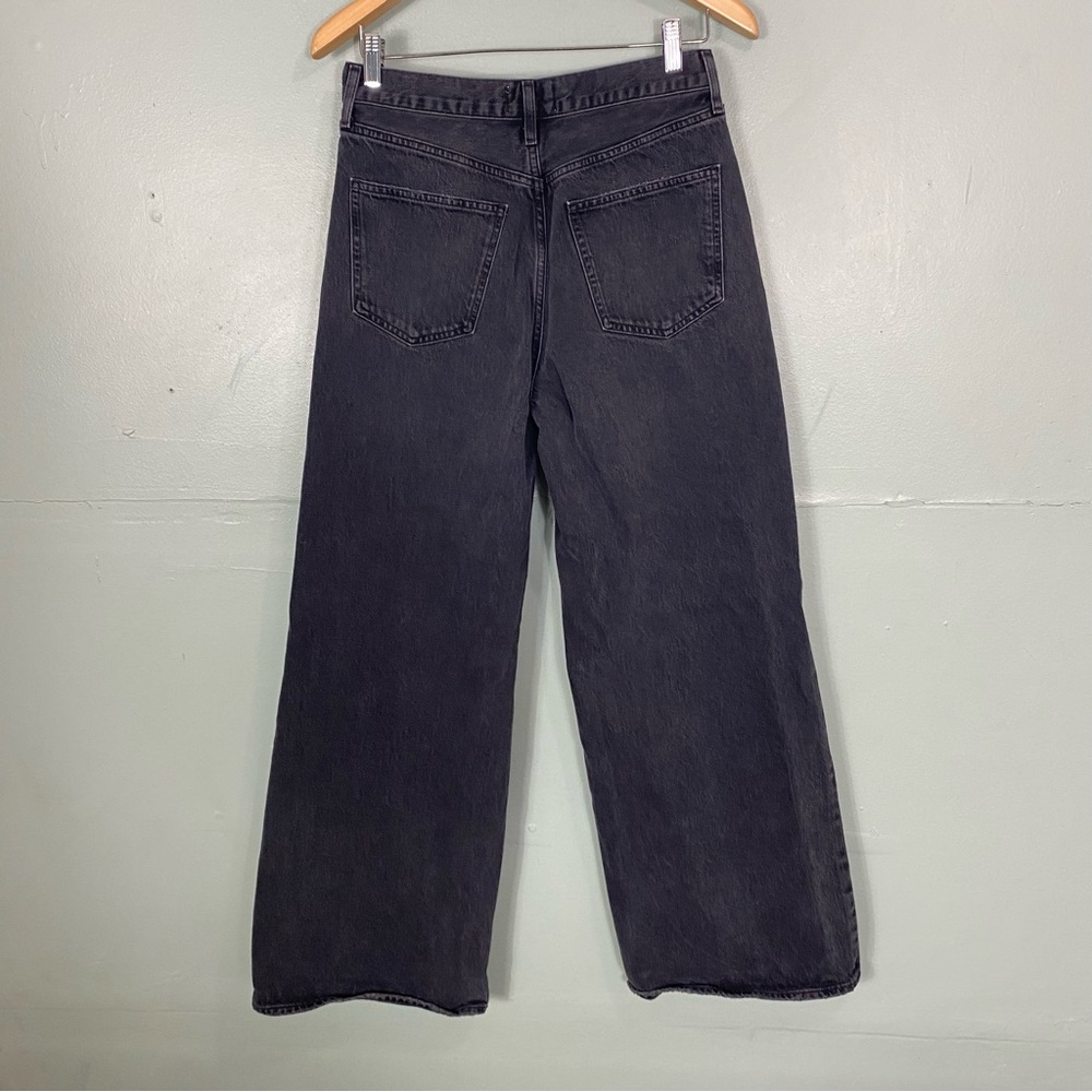 Agolde‎ Dame High Rise Wide Leg Jeans In Hitch Black Size 28 - Picture 9 of 11